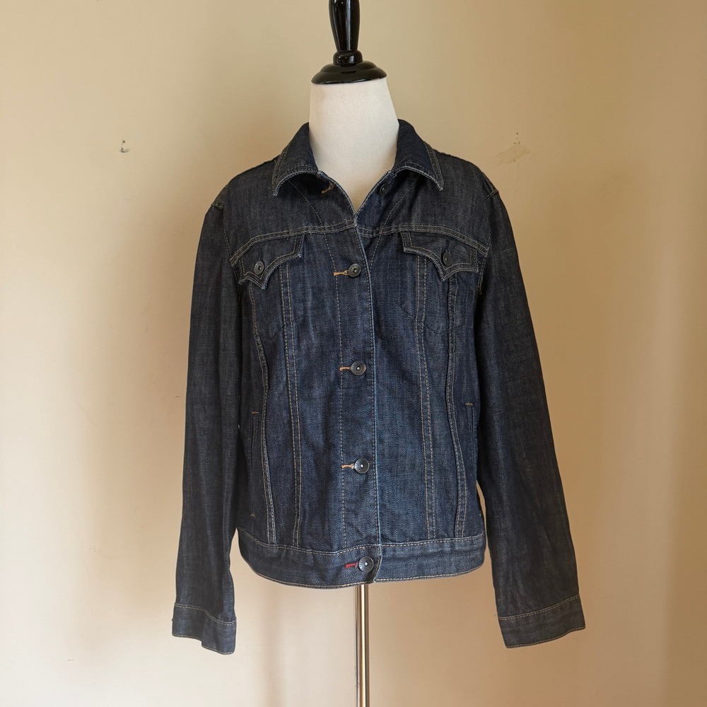 Gap 1969 Limited Edition Denim Trucker Jacket Women's L Dark Wash 2006